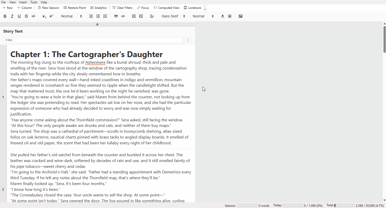 RuneQuilt UI in action
