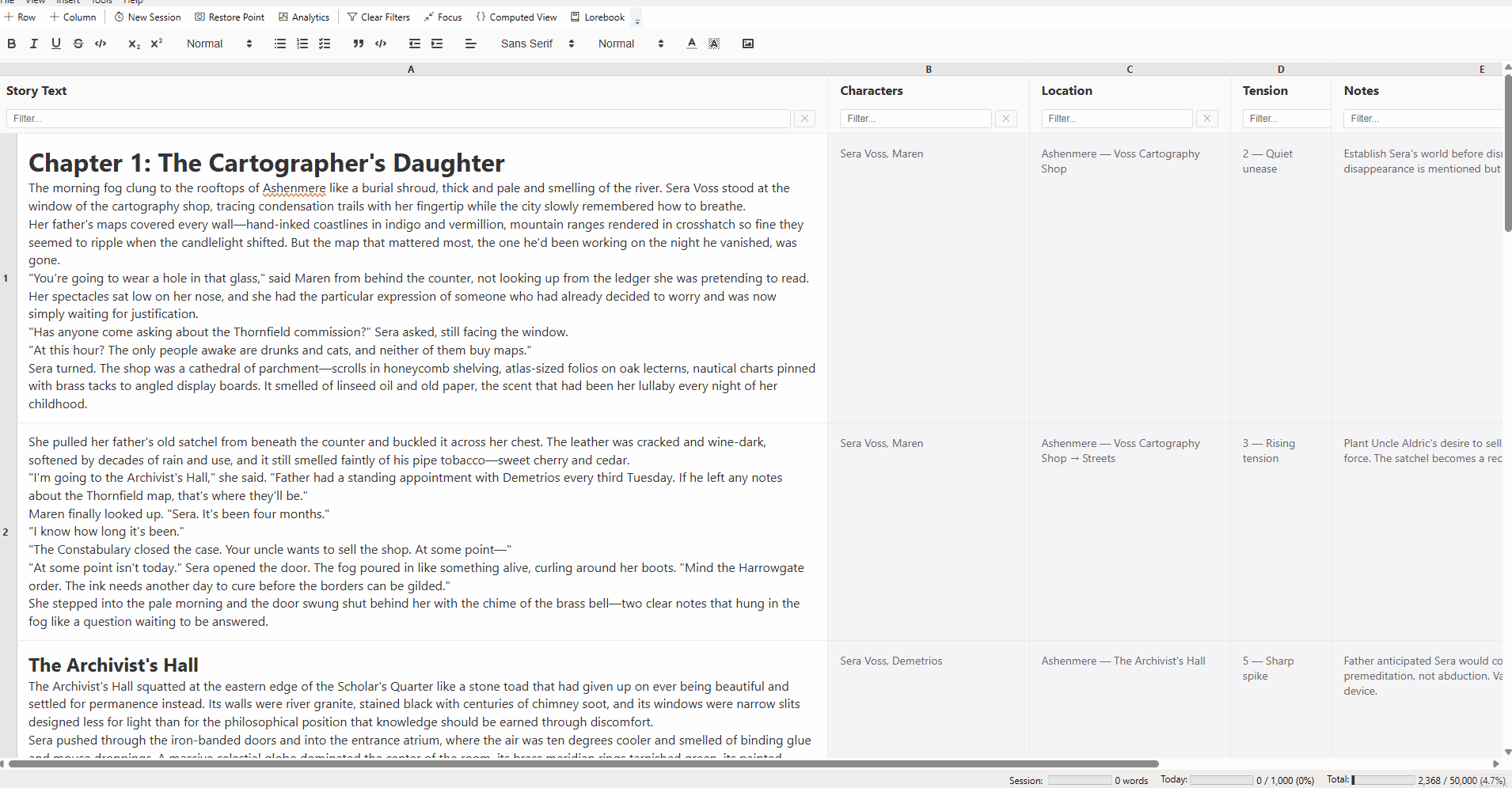 RuneQuilt UI in action
