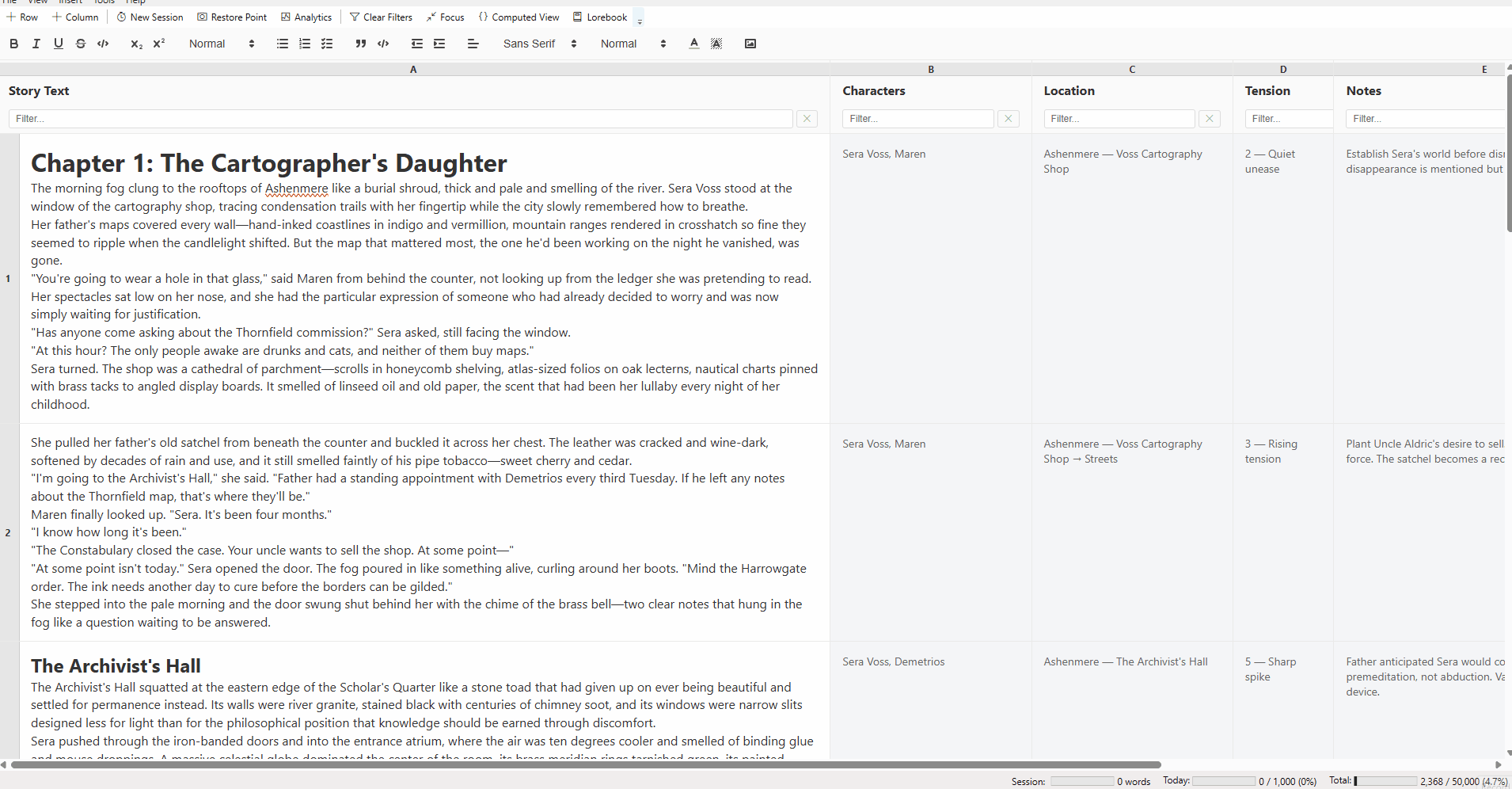 RuneQuilt UI in action